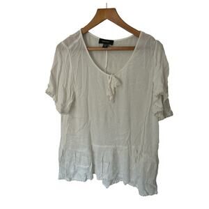 Karen Kane Peasant Top White‎ Size Ox